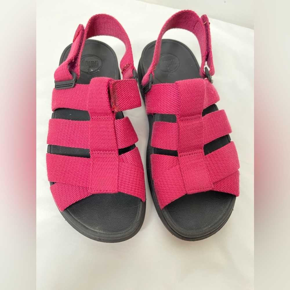Fitflop Women Sandals Sling Comber Size 7 Slingback Canvas Fisherman Shoe